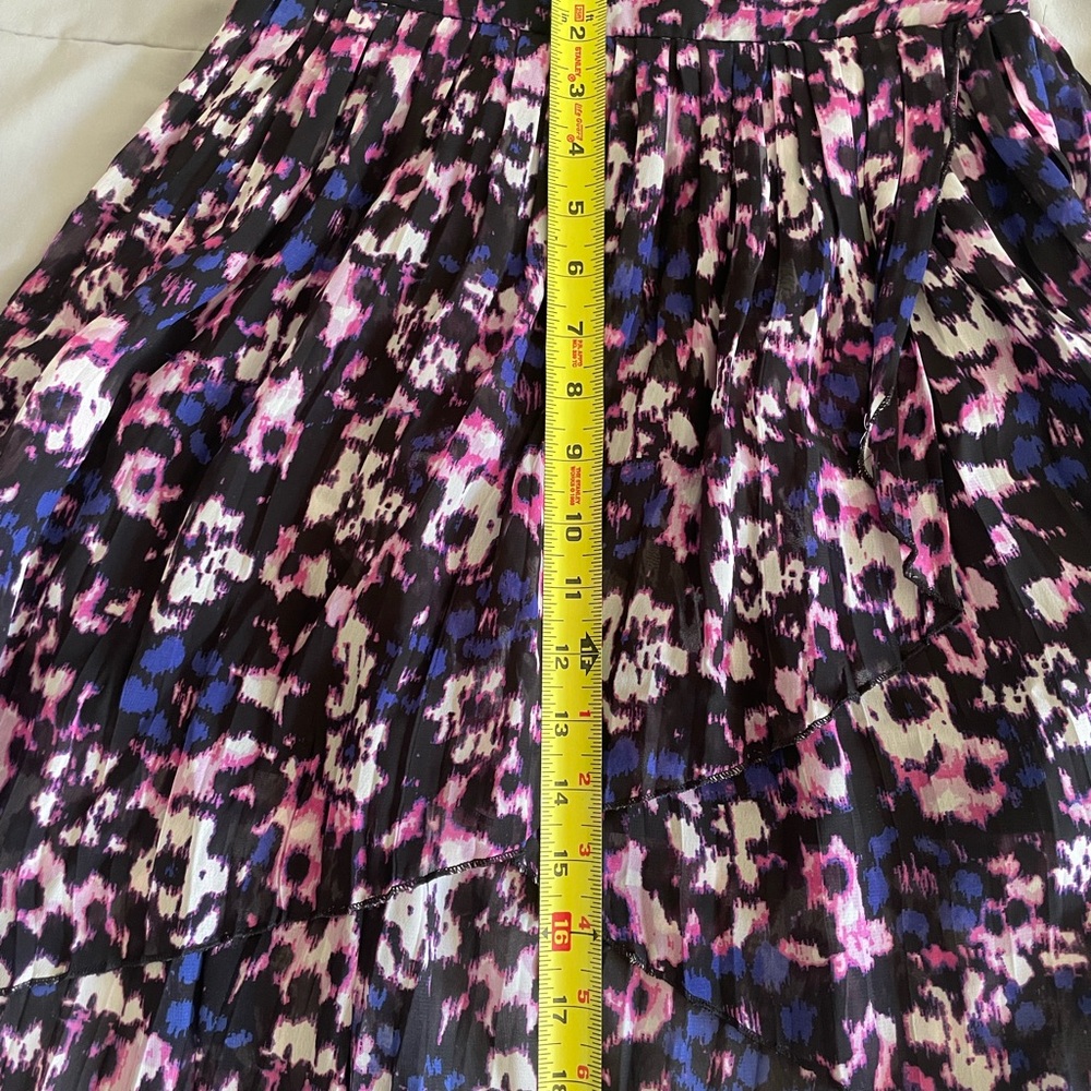 Charlotte Russe Hi-Lo Midi Skirt in Black, Pink & Blue Size S - Picture 4 of 6